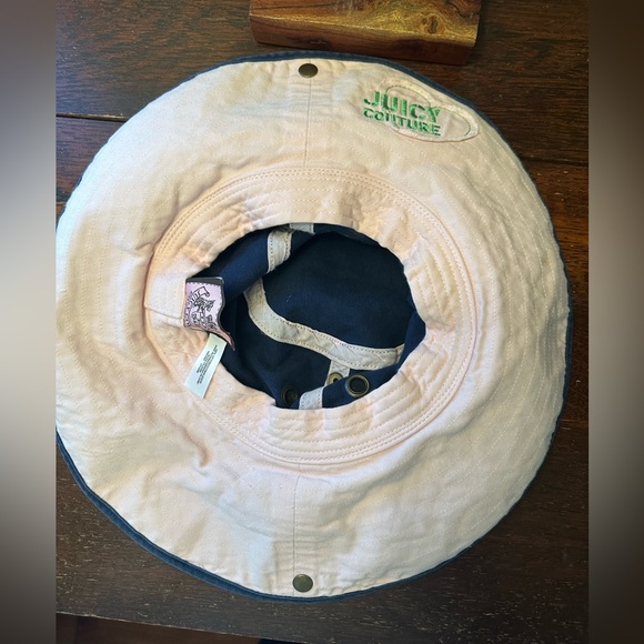 Vintage Y2K Juicy Couture Sun Hat Blue/Pink - Picture 4 of 7